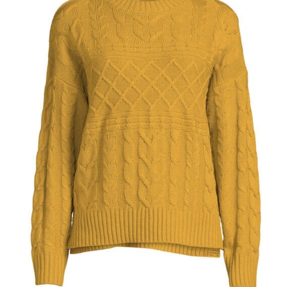 Time and Tru Women's Long Sleeve Pullover Sweater Yellow Size‎ Small (4-6) NEW - Picture 4 of 6
